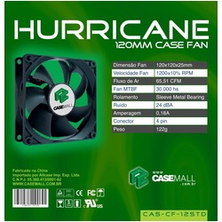 CASE FAN HURRICANE 12CM - CASEMALL